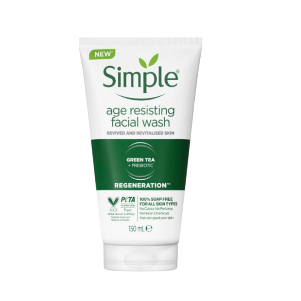 ژل شستشو ضد پیری سیمپل Simple Age Resisting Facial Wash