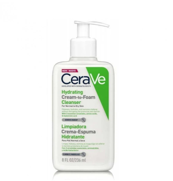 فوم شستشوی آبرسان سراوی CeraVe Hydrating Cleanser مناسب پوست نرمال تا خشک