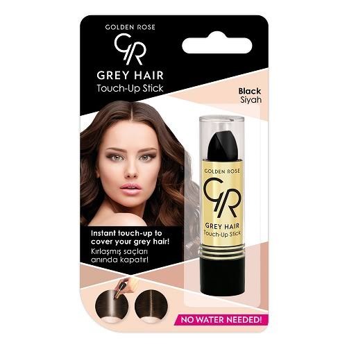 استیک پوشاننده موهای سفید Golden Rose Gray Hair Touch-Up Stick 01 Black